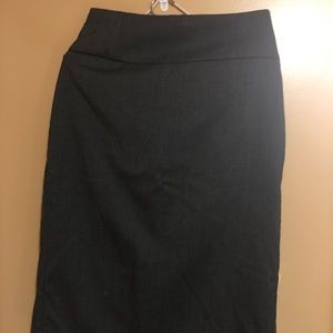 Dark Grey Midi Skirt with pleated back
